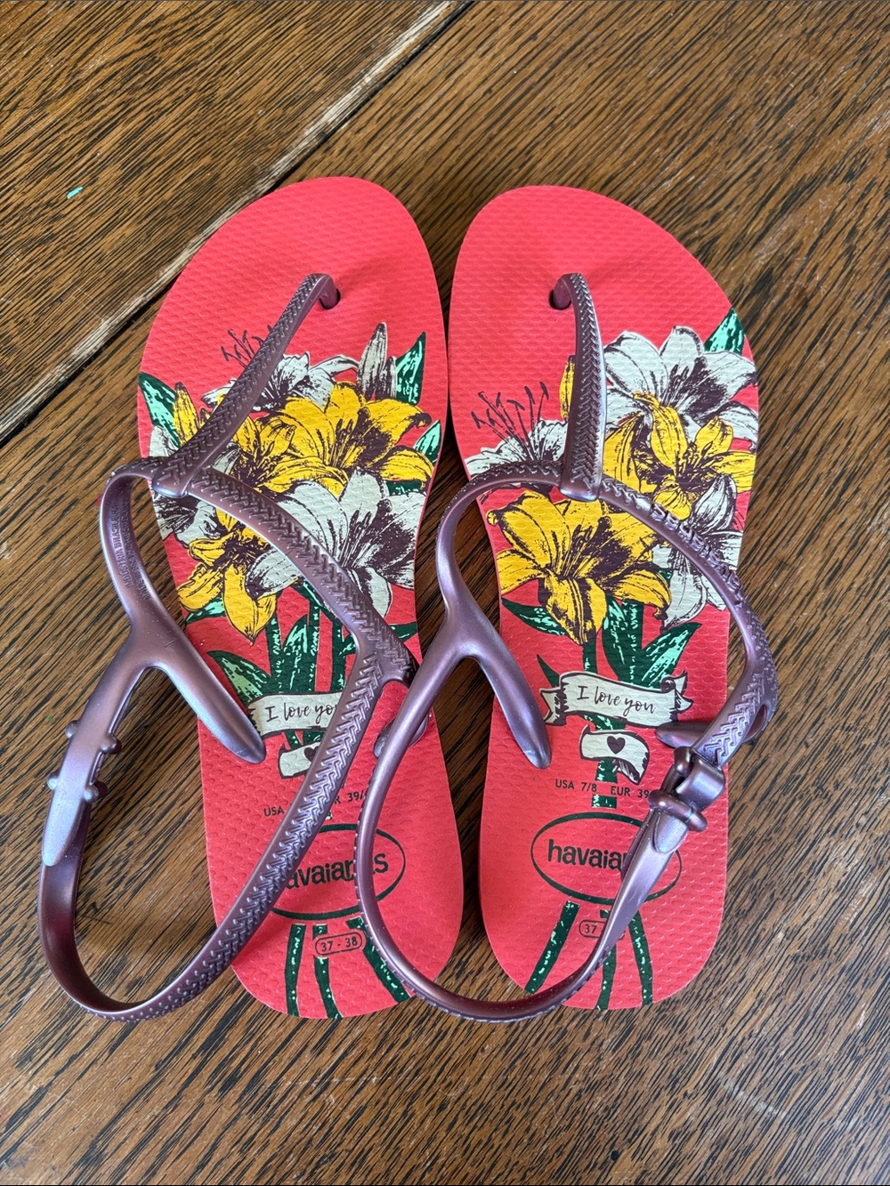 Havianas Sling Back Flip Flop Womens Size 7/8